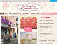 Tablet Screenshot of picketfencegardentearoom.com